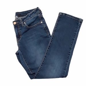 NWT JENNIFER LOPEZ SNAKESKIN STRAIGHT LEG JEANS PETITE SZ 10 P BLACK